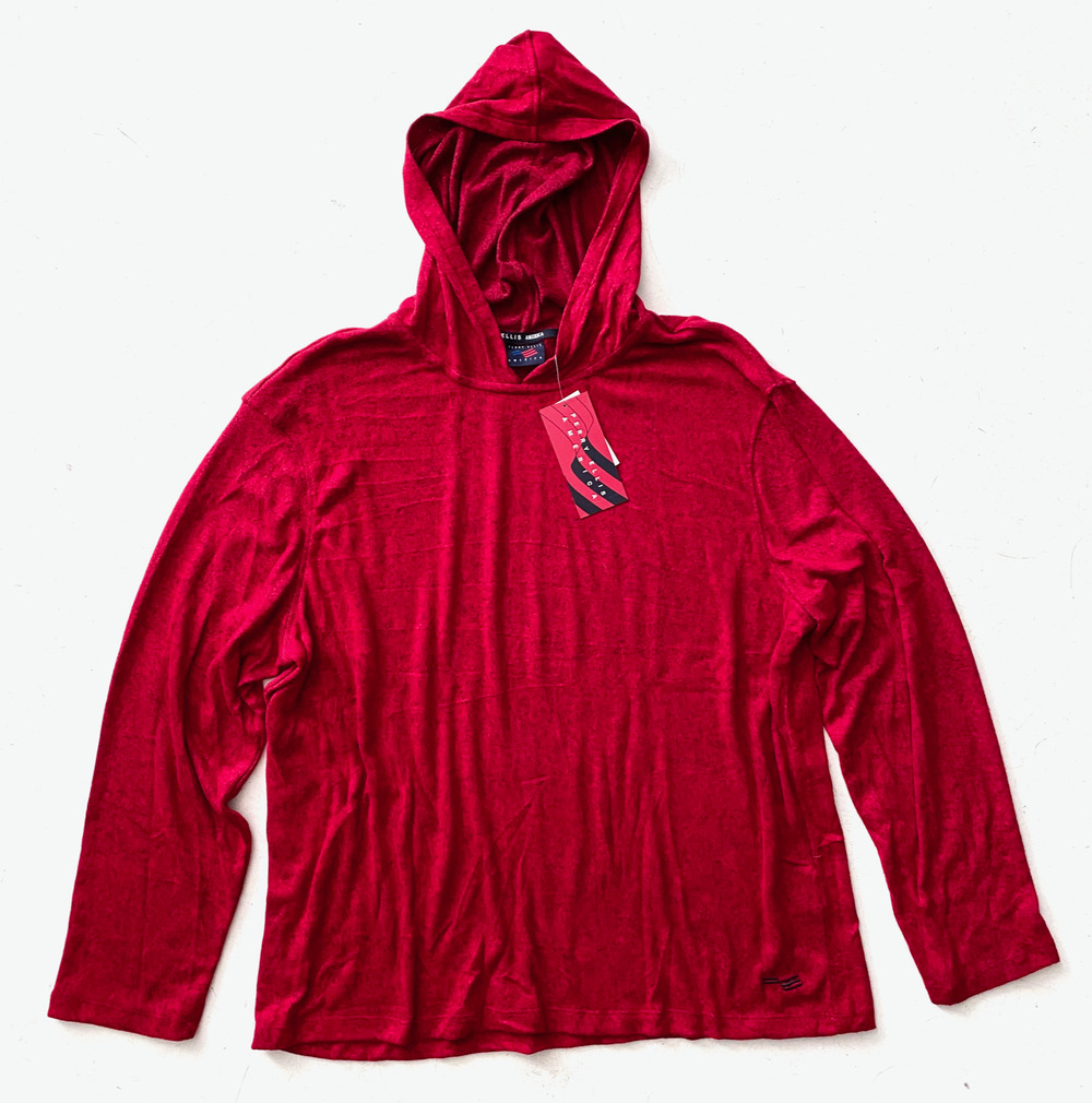 Perry Ellis America Nwt Red Lightweight Hoodie Sweater Hooded Blue XXL 2XL